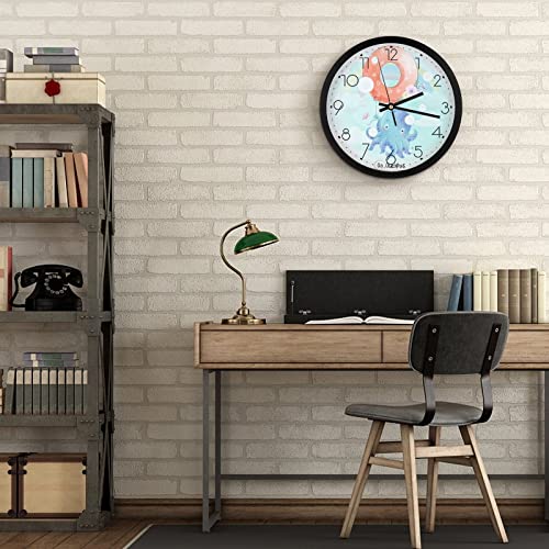 Pendule murale pieuvre moderne et silencieuse de 25.4 cm pour bureau - 7