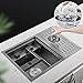 Kitchen Sinks Kitchen Fixtures Stainless Steel Hidden Bar Sink with Cup Washer Workstation Ledge Single Bowl Tools Home Improvement,