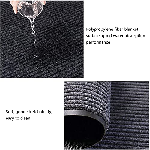 Nisorpa Commercial Grade Door Floor Mat 3' x 10' Brush Step Entrance Mat Slip Skid Entrance Mat with PVC Backing Home Office Hotel Corridor Indoor Outdoor Runner Rugs Corridor Floor Carpet, Grey