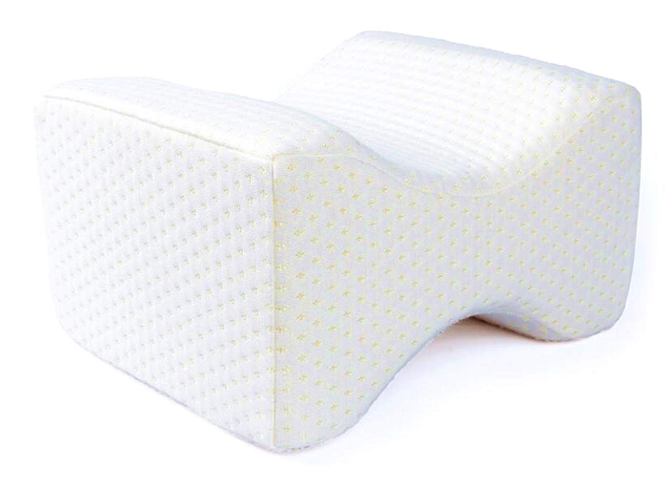 Knee Pillow for Side Sleepers 100% Memory Foam Wedge Contour Leg Pillows for Sleeping - Spacer Cushion for Spine Alignment, Back Pain, Pregnancy Support Sciatica Hip Joint Surgery Pain Relief