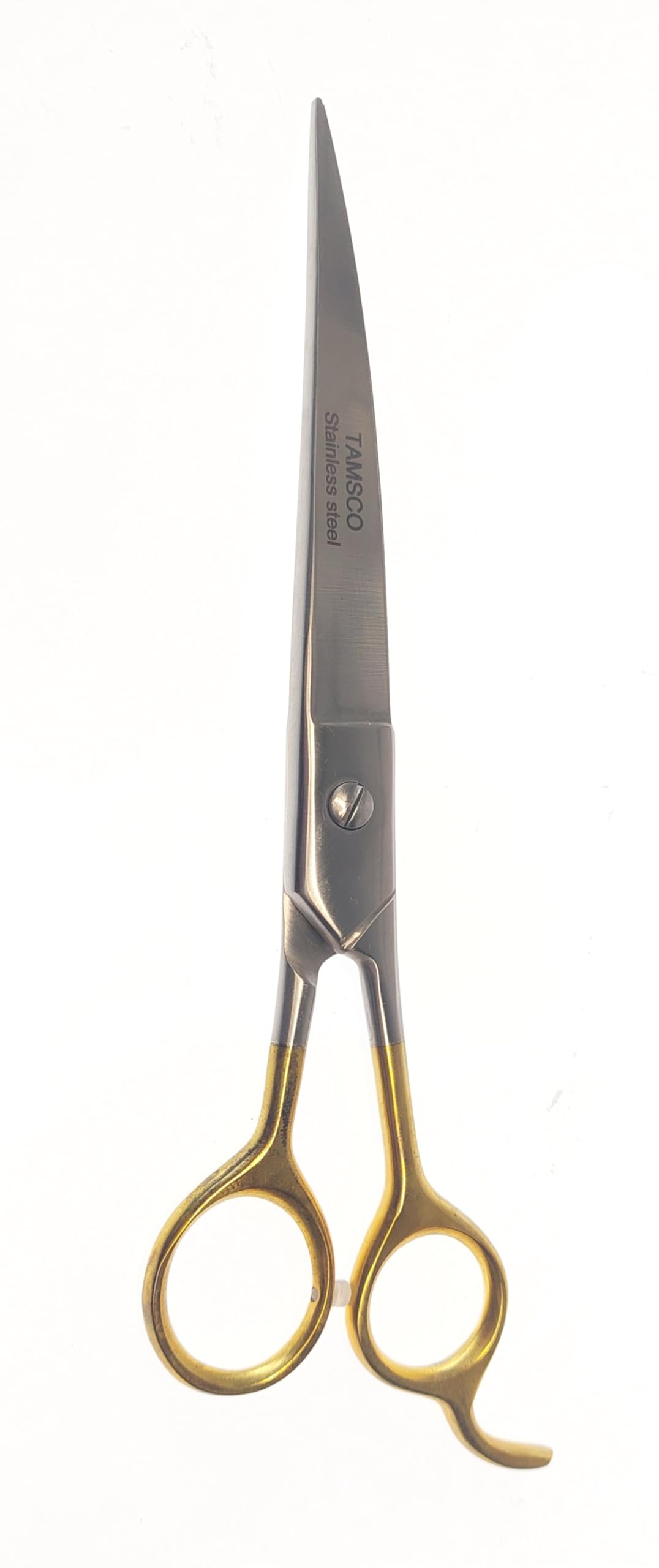TAMSCO Barber Shear 8-Inch Curved Blade Stainless Steel Ice Tempered Beveled Edge Curved