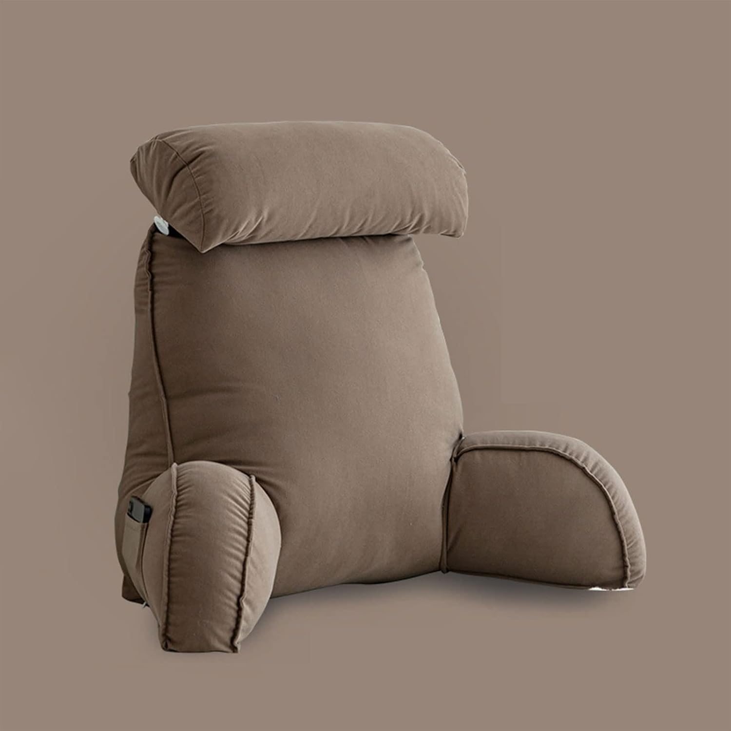 Comfy Relaxing Sit Up Pillow, Backrest Pillow with Armrest Great for Back Support, Back Support Reading Pillow Removable Cover Washable Covers, Perfect for Sitting, Reading, or Gaming