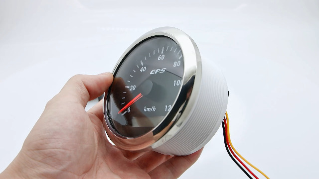 Tachimetro GPS Digitale Motor Meter Racing W Pro 85mm (3-3/8'') – 120 MPH, Quadrante Nero