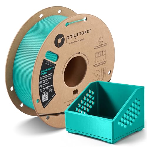 Image of Polymaker PETG Teal 3D Printer Filament 1.75mm 1KG, High Flow & High Strength, Fast Printing up to 300mm /s, Excellent Layer Adhesion, Warp Free, Ideal for Prototypes & Functional Parts
