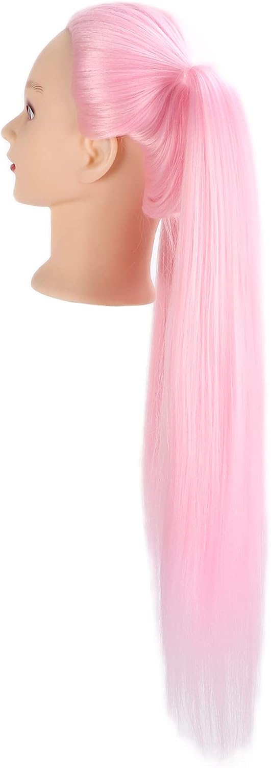 Stylish Long Hair Mannequin Head, 12 Inches, for Beauty Teachers and ' Hair Styling Training Practice