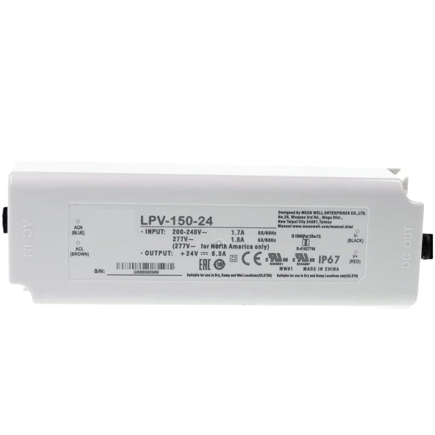 LPV-150 LPV-150-12 LPV-150 12V LED Power Supply 120W 10A