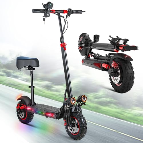 TYOKUM 11'' Electric Scooters Adult with Seat - 1200W Offroad Electric Scooter...