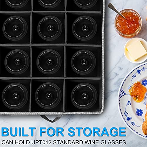 Vtvt Wine Glass Storage Container Stemware, Holds 12 Red Or White Wine Glasses, And Crystal Glassware Hard Shell Moving Box With Hard Top And Sides (Set Of 1) #TOP4