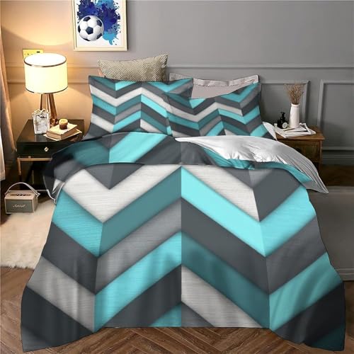 Parure lit microfibre super douce 135x200 housse fermeture éclair 3D
