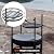 OutVue 26 inch Fire Pit with 2 Grills &1 Rotisserie Kit, Wood Burning Fire Pits for Outside with Poker & Round Waterproof Cover, BBQ& Outdoor Firepit 2 in 1 for Patio, Picnic, Party
