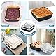Quadratische Auflaufform 2er Set, Onader Edelstahl Eckig Kuchenform Backform mit Antihaftbeschichtung & Luftdichtem Deckel, Ideal für Kuchen/Brownie/Lasagne, Leicht zu reinige - 15,9 x 15,9 x 5cm