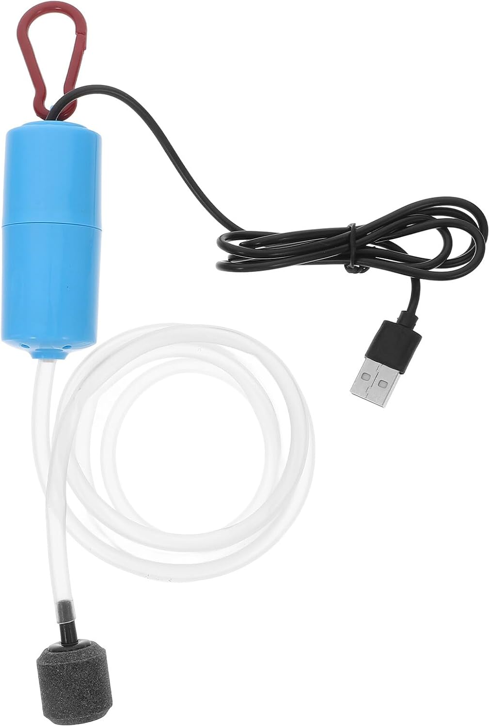 USB Quiet Aquarium Air Pump Mini Fish Tank Oxygen Bubbler Pump Portable with Air Tube and Stone for Small Aquariums Fish Tank Accessories