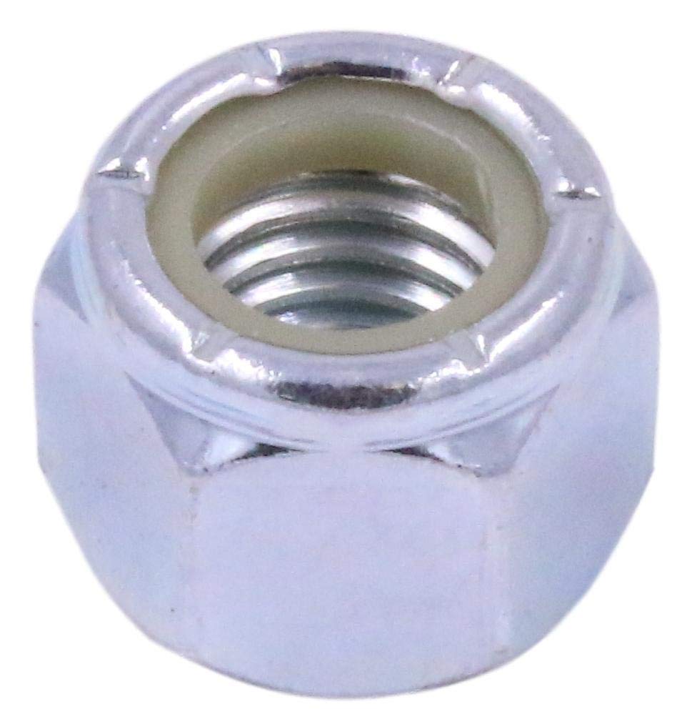 3/8-16 Nylon Insert Hex Lock Nut, NE, Steel Zinc Plated Nylock - U-Turn (25 Pack)