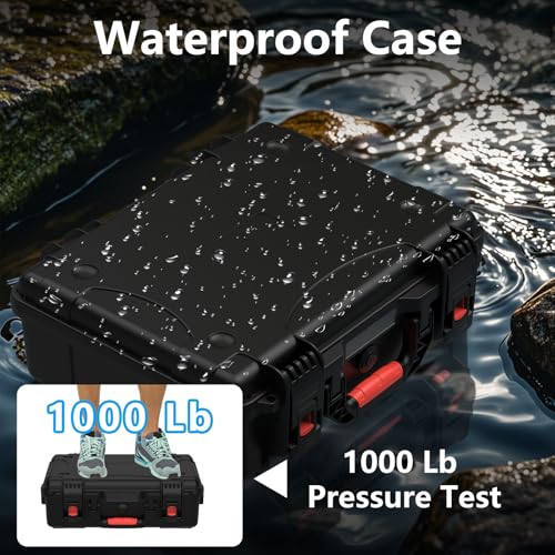 MEKEET Starlink Mini Case, Waterproof Hard case Fits Star Link Mini Dish, Portable Shoulder Dual Carry Options with Precision Cut Foam For Starlink Accessories,Ideal for Travel and Camping — view 4