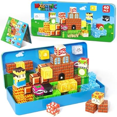 Soyee Magnetic Blocks Travel Toys with Portable...