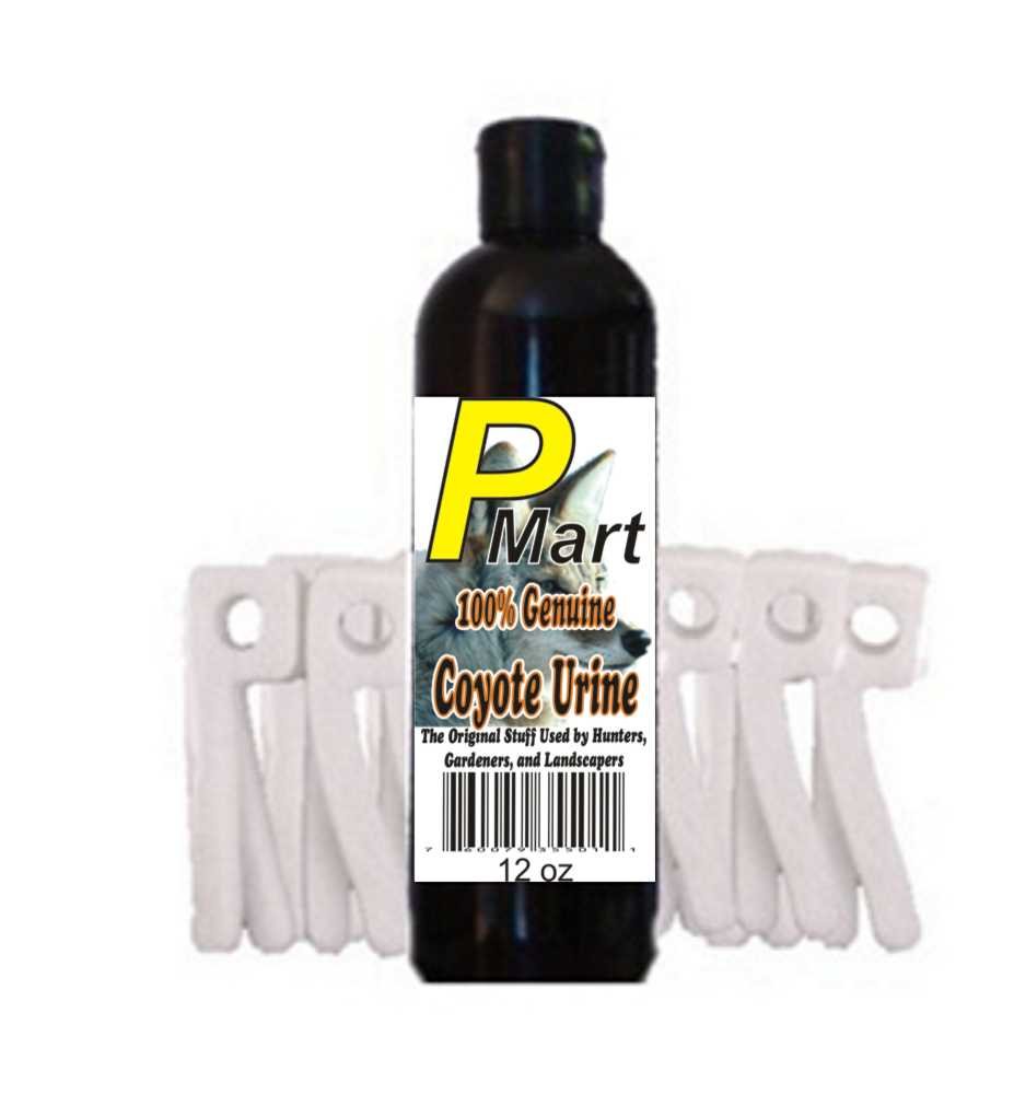 The Pee Mart - Coyote Urine Scent Tag Combo 12 Ounces. Full Strength!