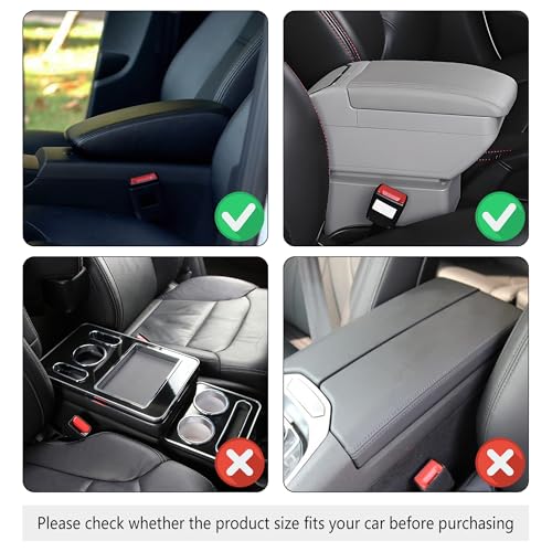 Stacool Upgraded Car Center Console Cover,Microfiber Leather Car Armrest Cover Cushion with 2 Storage Bags,Universal Car Armrest Storage Box (Pink) by Stacool - Image 6