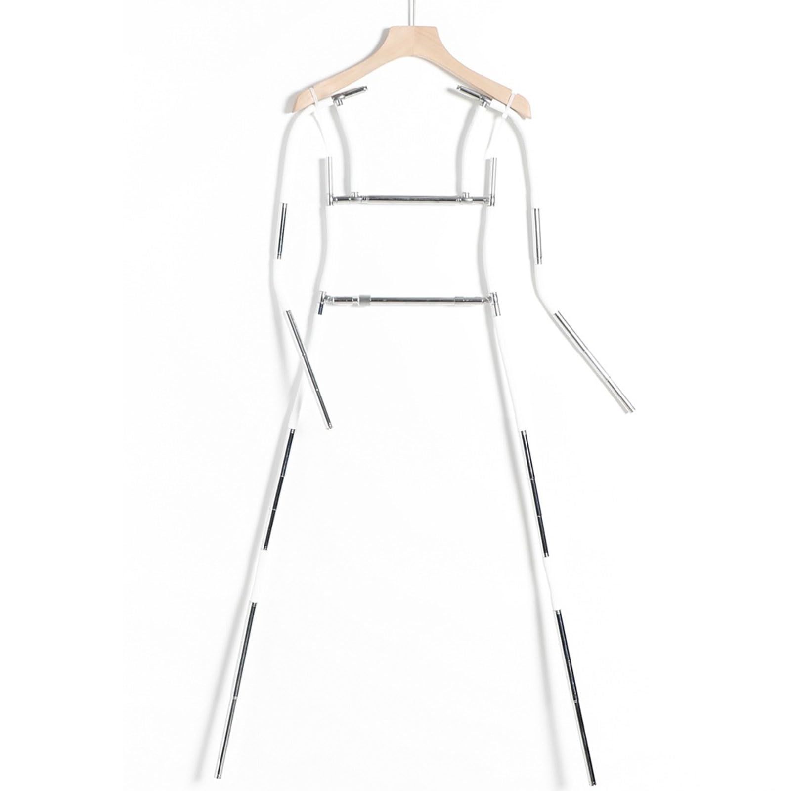 YXZYFPP Dress Form Clothing Mannequin Hanger, Metal Body Shape Clothing Display Hangers, Female Mannequin Torso with Adjustable Waist and Arms,for Retail Boutique Photography (size_name M)