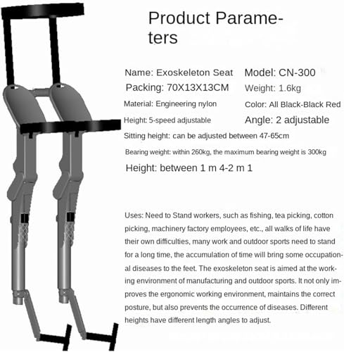 Chaise invisible ergonomique et pliable avec structure ultra légère