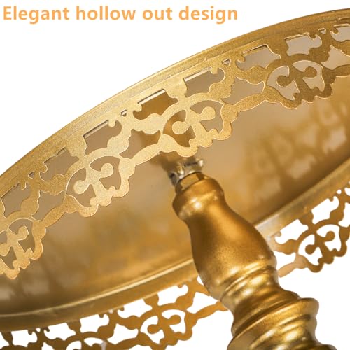 Hacaroa Set of 7 Gold Cake Stand, Metal Dessert Table Display Set Tiered Cupcake Holder, Decorative Candy Fruit Tower Plate Dessert Serving Tray Platter for Wedding, Birthday Party, Baby Shower - Image 6