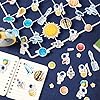 JULBEAR Spaces Foam Sticker for Kids Crafts, 300Pcs Bulk Colorful Planet Astronaut Rocket Self-Adhesive Foam Stickers for Birthday Party DIY Crafts Favor Scrapbooks Decorations Supplies #2