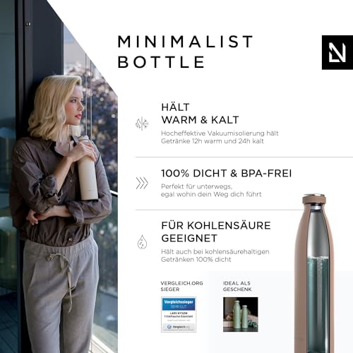 Trinkflasche Edelstahl LARS NYSØM Edelstahl Trinkflasche 350ml