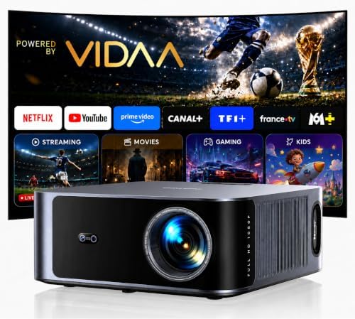 Videoprojecteur 4K【VIDAA OS | 2000 ANSI | Dolby Audio 40W】 TOPTRO...