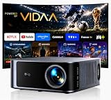 Videoprojecteur 4K【VIDAA OS | 2000 ANSI | Dolby Audio 40W】 TOPTRO Retroprojecteur 4K Supporté, Auto Focus/Keystone, Contrôle Vocal, Zoom 50%, WiFi Bluetooth Projecteur Video Home Cinéma Extérieur