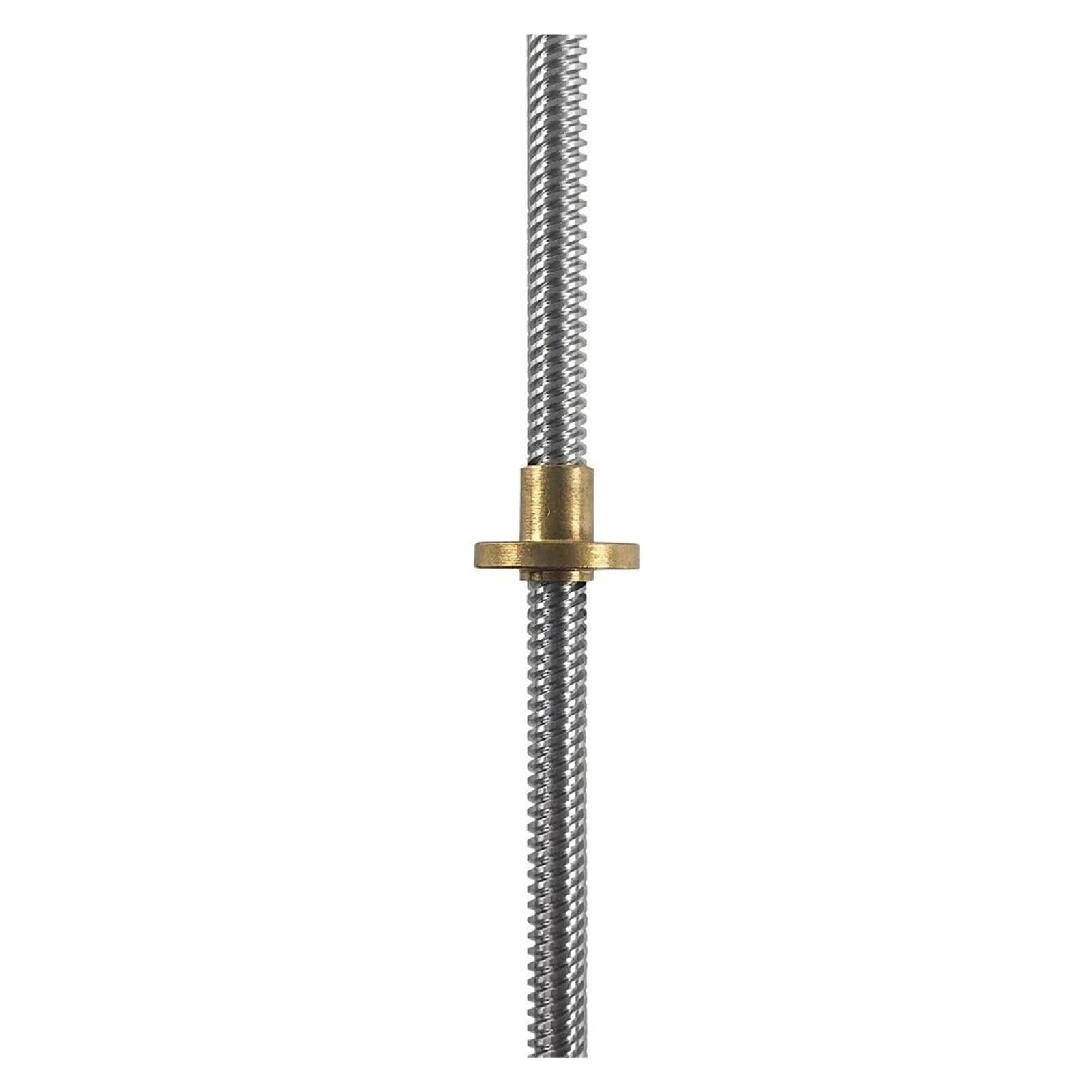 Metal Ball Screw nut T6 Lead Screw Stainless Steel Trapezoidal Screw Brass Nut Pitch 1mm Lead 6mm Trapezoidal Rod(350mm)