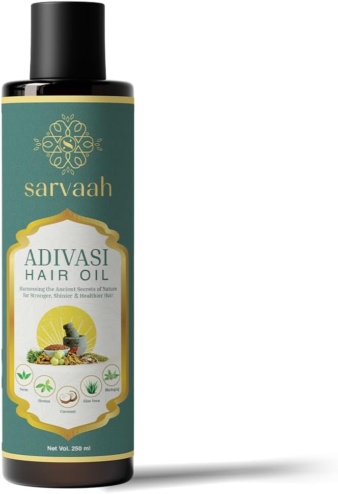 Original Adivasi Herbal Hair Growth Oil | Ayurvedic Formula for Hair Fall Control and Anti-Dandruff | Suitable for Men and Women (250 ml, Pack of 1)