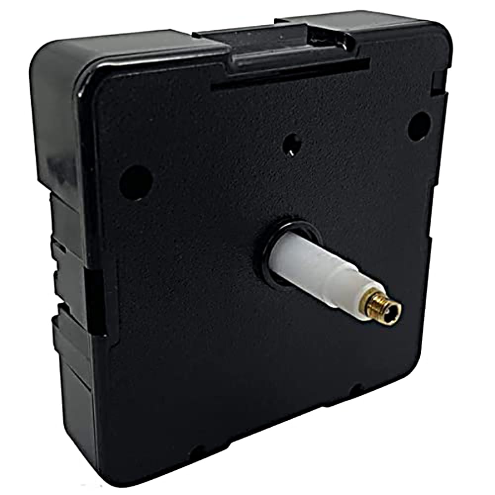 Standard UTS German Euroshaft Clock Movement IEC R6+ Black Setting Wheel Replacement Suitable Junghans Replacement (20mm Shaft - Clock Faces Up to 8-12mm Thick)