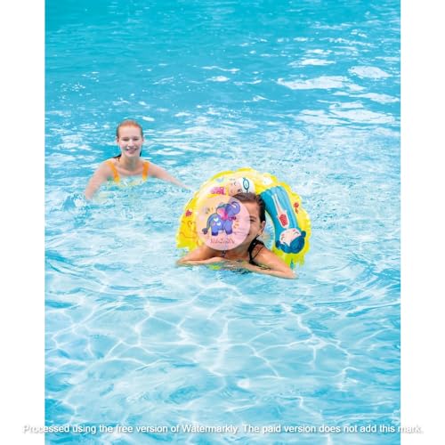 Image of Inflatable Swimming Rings Floater for Summer Fun | Blow Up Pool Floater for Summer Fun | Durable Water Float for Beach Party| Easy-to-Inflate Floating Tube (Transparent Print Pack of 3)