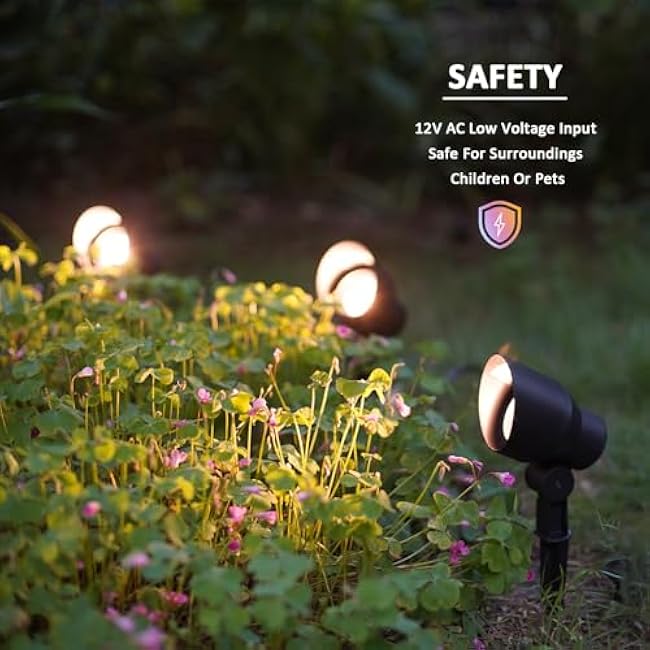 Malibu Landscape Spotlights Spot Lights 20W 2800K Warm White Black