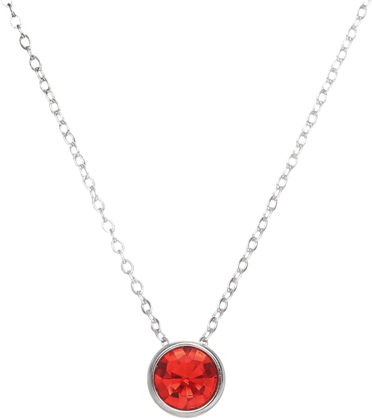 PATIKIL Birthstone Necklace for Women, Dainty Stainless Steel Birthday Month Crystal Necklaces, 12 Month for Mom
