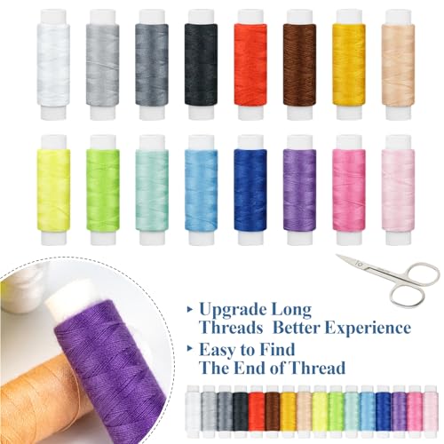 Image of Sewing Kit Basic for Adults, 87 Pcs Sewing Kit with Needle and Thread, Sewing Supplies Portable Travel Emergency Repair Kit for Beginners Home DIY, Gift for Mom and Grandma OKOMER