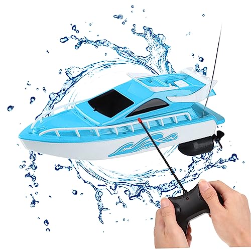 Mini bateau RC électronique bleu et jouet de lac étanche avec télécommande