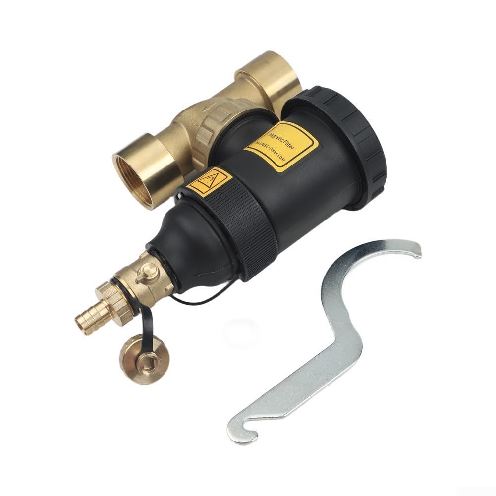 Filtro magnetico per riscaldamento DN20 DN25, separatore di fango con anello magnetico, paraspruzzi per caldaia, pompa di calore, riscaldamento centralizzato da 3/4 pollici, 1 pollice (DN20/3/4