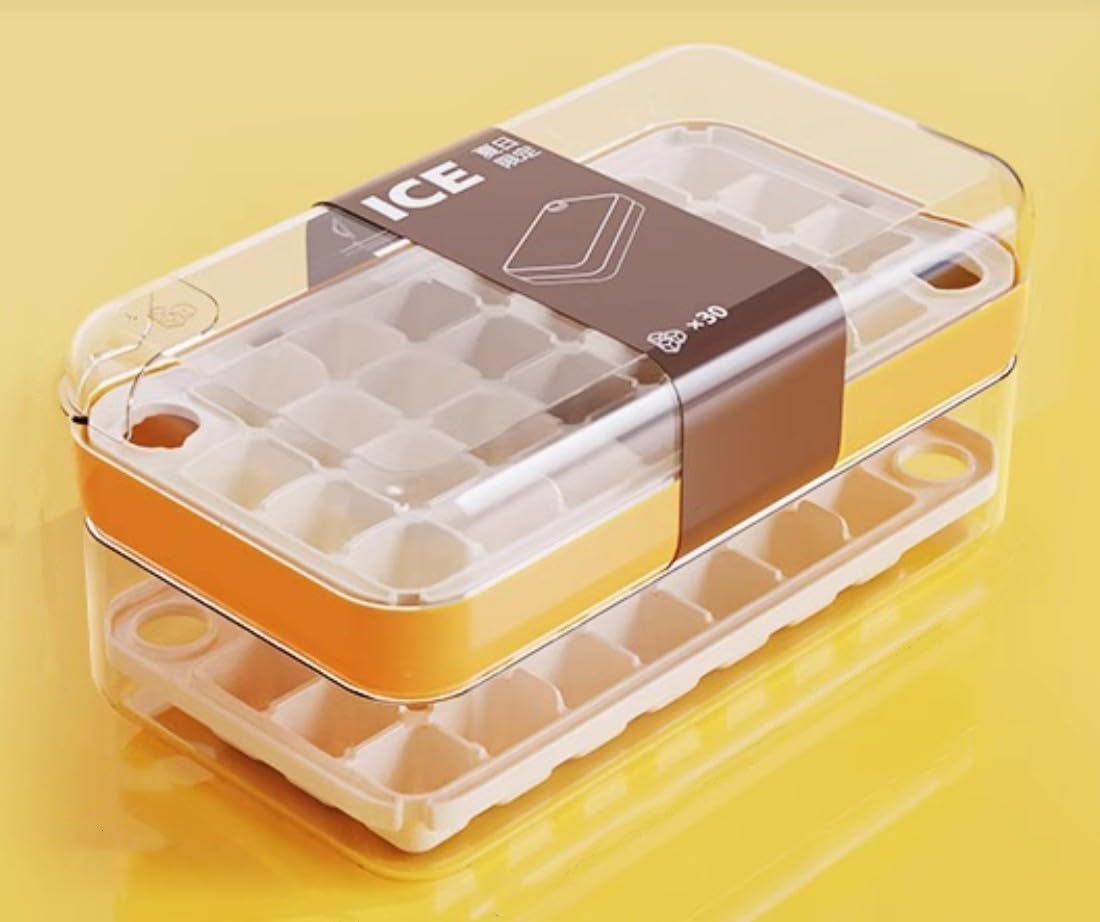 Amazon | 製氷皿 製氷機 蓋付き こぼれない 氷のかたまり 氷作る容器