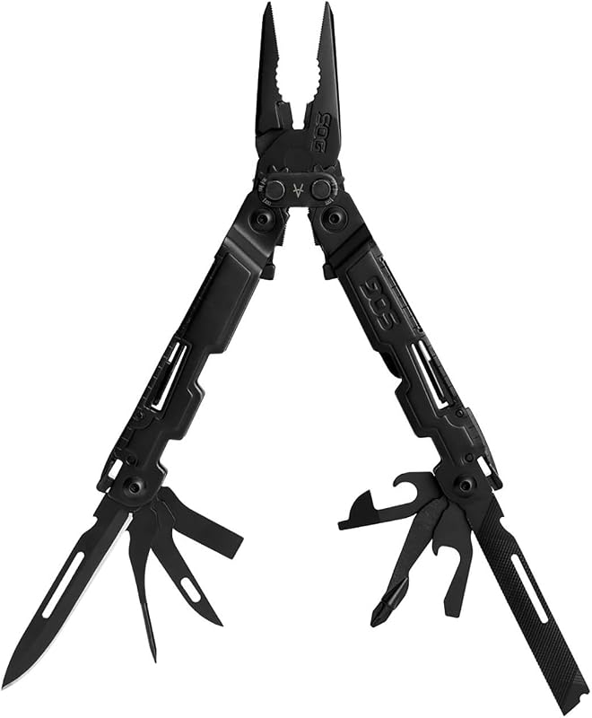 PowerAccess Well-Rounded One-Handed Lightweight Daily Pocketable Stainless Steel Multi-Tool for Backcountry| 18 Tools, Black | The PowerAccess doubles the torque at the plier jaws, The PowerAccess has a centered, A durable and stylish look