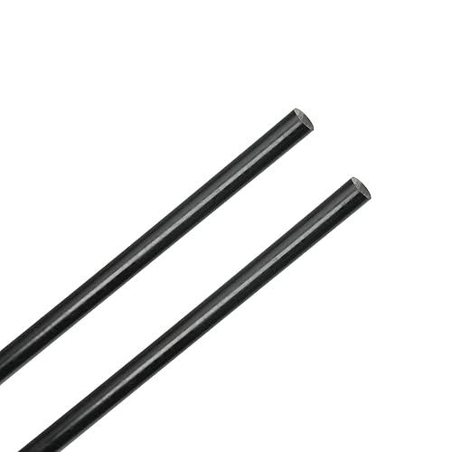 Aicosineg Varilla redonda de plástico Polioximetileno Stick para la industria mecánica POM sólido duro negro 1/3 x 39-3/8 pulgadas (D x L) 2 piezas