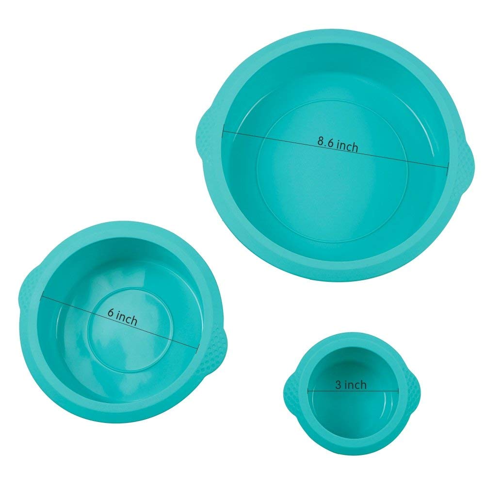 Molde de silicona para tortas, utensilios para horno, Azul 4