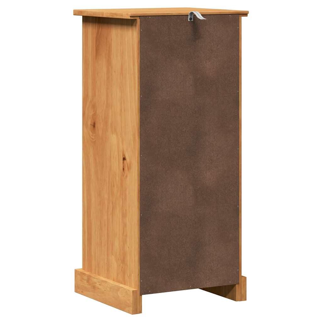 Mobile bagno VIGO marrone miele 37,5 x 34 x 80 cm legno massello design moderno con cassetto e porta, costruzione robusta per bagno ospiti WC