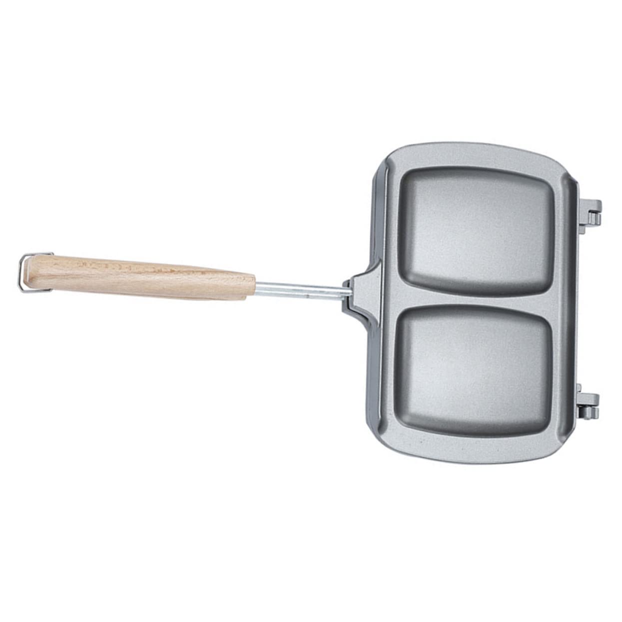 Padella in Lega di Alluminio Doppia Faccia Grill Rimovibile Antiaderente Adatta per Famiglie e Campeggio, per Tostapane e Sandwich