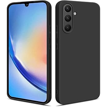 HSP Case for Samsung Galaxy A34 5G Dust-Resistant Mobile Phone Case Premium TPU Silicone Case Protective Case Scratch-Resistant Shockproof Drop Protection Camera Protection Screen Protector Perfect Fit Thin Matte Case Black