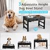 Elevated Dog Bowls, Stainless Steel Raised Dog Deep Bowl with Adjustable Stand, Double Dog Food and Water Bowl for Medium Large Dogs, 3 Heights 3.9, 7.8, 11.8