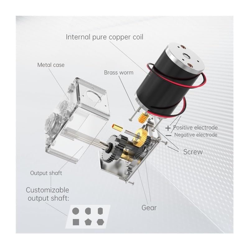 LLBOGRGGN 24V シングル 18RPM 5882-50ZY シングルロング出力シャフトウォームギアDC減速電子スターター高