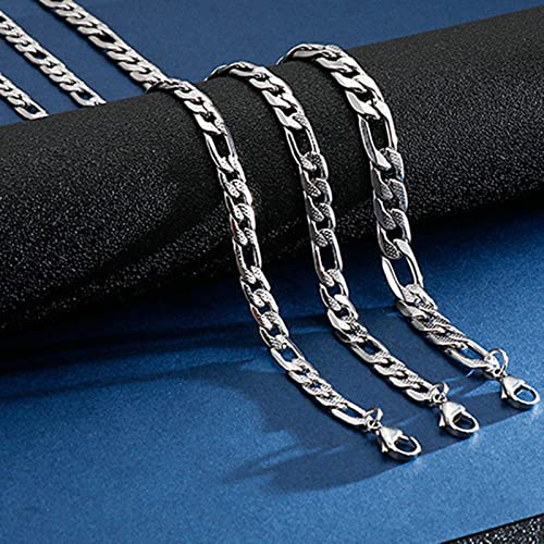 Chaine Figaro silver de 7.5mm de largeur, l'excellence de la maille - 6