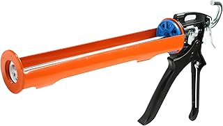 Caulking Gun, 9.5 Inch Smooth Rod Drip-Free Caulk Gun for Caulking/Filling/Sealing, Trigger Comfort Grip and Iron Smooth Rod, 8:1 Thrust Ratio