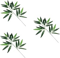 Vista 1 de ARTIBETTER 36 hojas artificiales de bambú en maceta, palo de bambú artificial, hojas decorativas para manualidades
