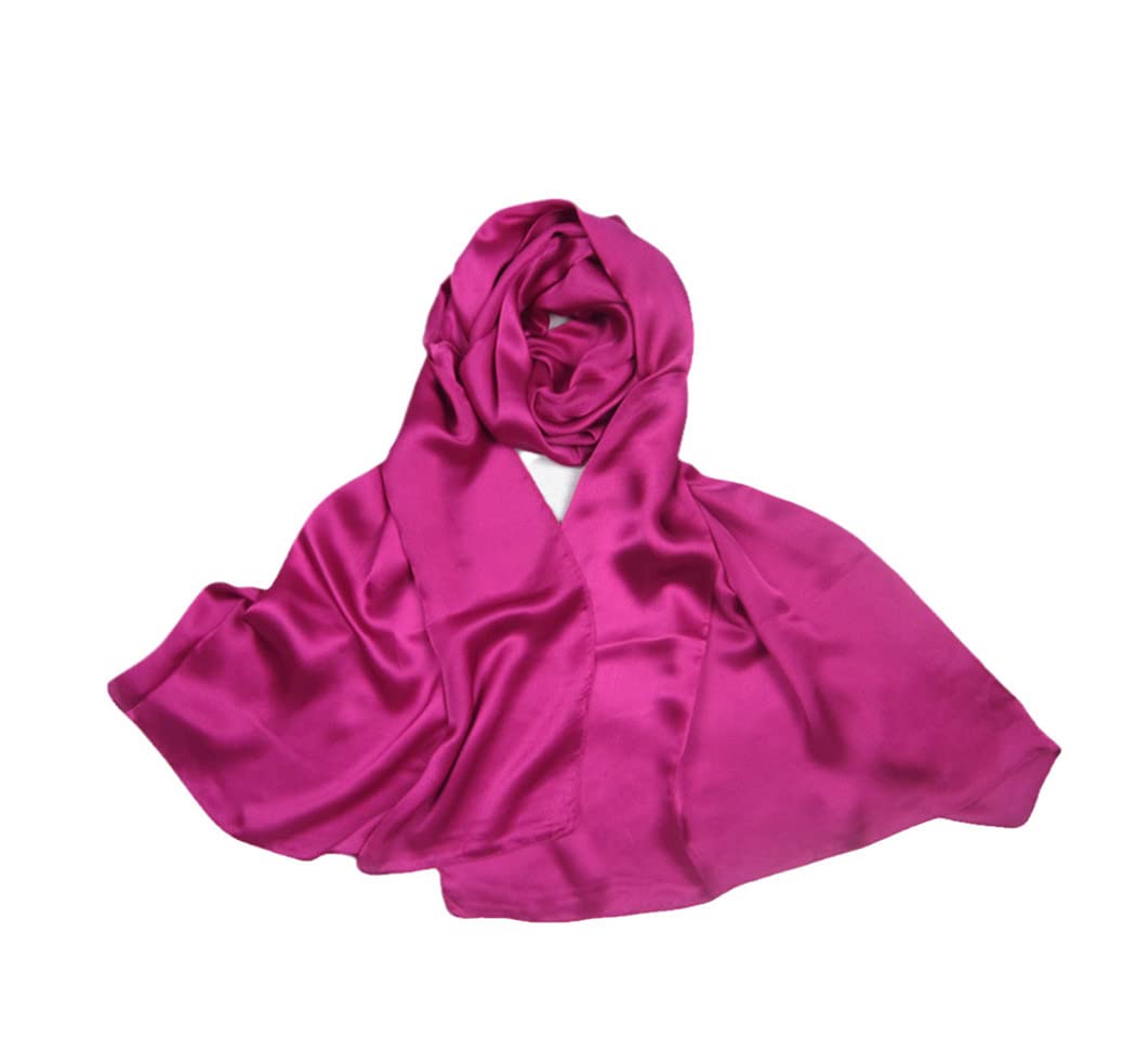 Pañuelos de Seda Lisa de satén para Mujer, Hijab, pañuelo para la Cabeza, Velo, Chal (Talla única 9)